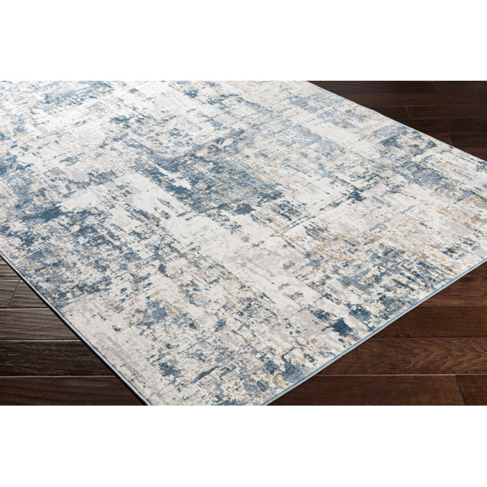 Trent Austin Design® Hoekstra Abstract Blue/Beige/Light Gray Area Rug